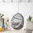 Hanging Chair With 8Ft Chain - Strong , Spill- Cushions, 37.31W X 25.37D 44.77H, Grey/Black Seat Cozy Teardrop Design, Spill Cushion, Chain, Grey