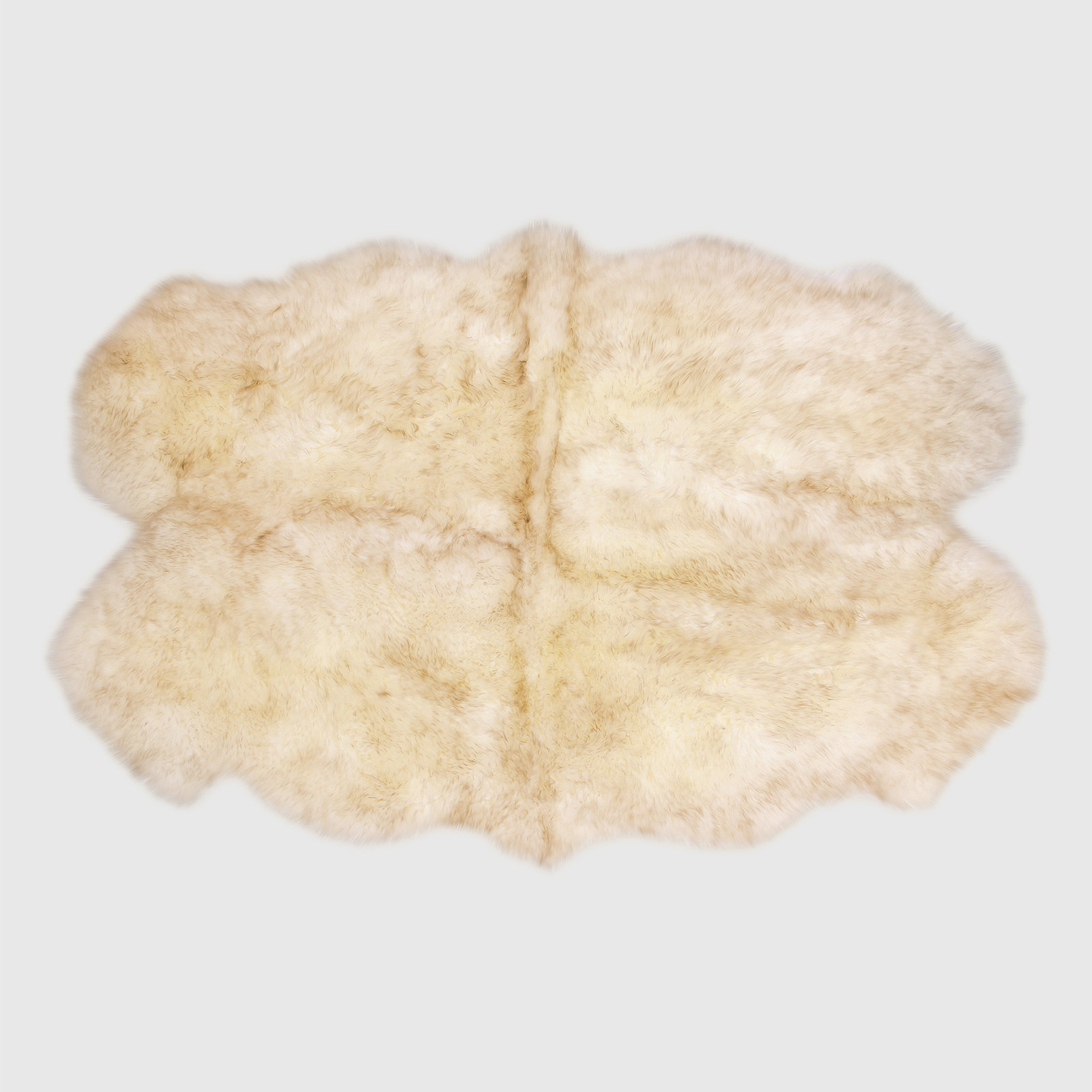 Heitz Yellow Cream Sheepskin Rug, Novelty 3'6" x 5'6"