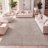 Aleca High-Low Geometric Arch Scandi Striped Taupe/Beige Indoor/Outdoor Rug-375107385