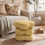 Repose-pieds rembourré moelleux en chenille Alex-132273200
