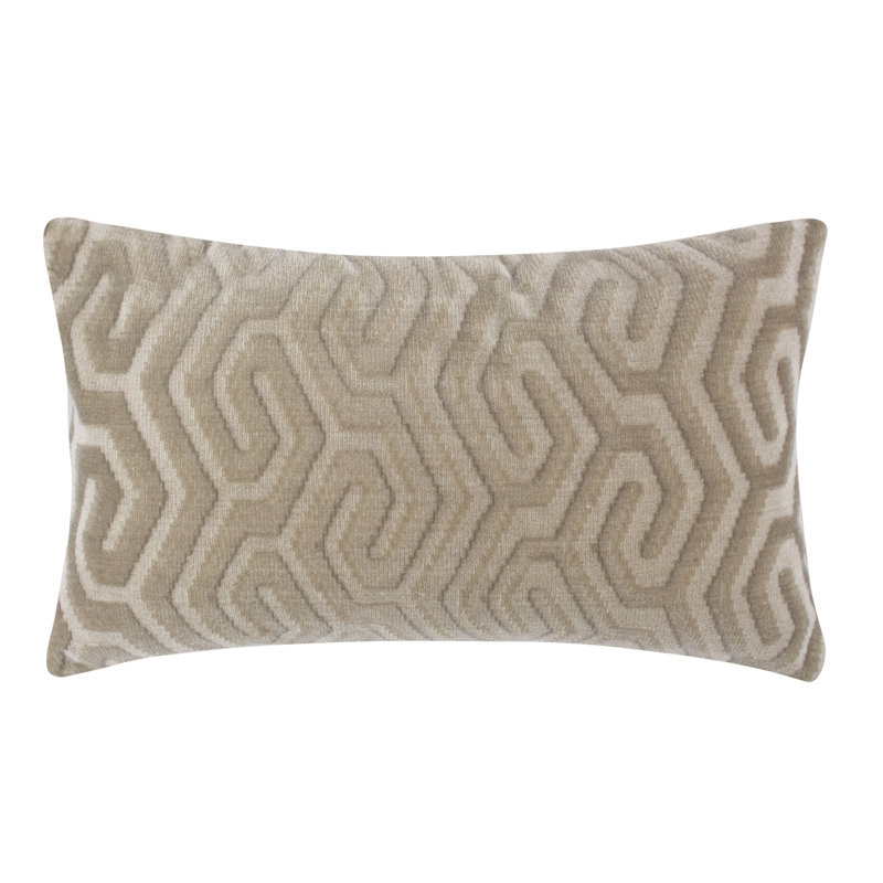 Housse de coussin rectangulaire luxueuse Zulu Oyster, Beige