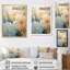 «Blooming White Mums» sur fond bleu I sur toile-97063266-97063269