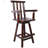 Rustic Bar Stool - Fir Wood Construction, Comfortable Backrest, Wide Armrests, 360° Swivel, Ideal For Kitchen And Dining Areas, Bar Stool