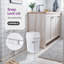 Poubelle en plastique avec couvercle pivotant pour dortoir, salle de bain, chambre à coucher, 4,5 gallons - 18 litres, blanc, paquet de 2-122762263-122762265