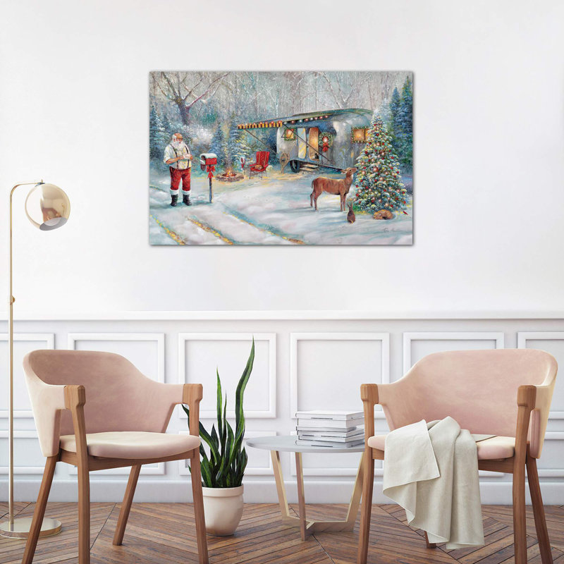 Santa's Hideaway by Ruane Manning - Wrapped Canvas Painting, 152.5 cm H x 101.5 cm W