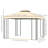Metal Patio Gazebo, Double Roof Outdoor Gazebo Canopy Shelter With Tree Motifs Corner Frame And Netting-113633002-113633003
