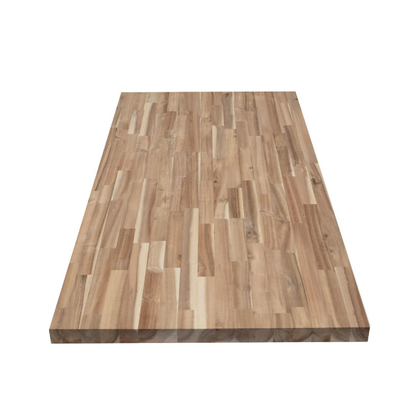 Comptoir en bois d'acacia brut de 4 pi / 50 po Ebern Designs