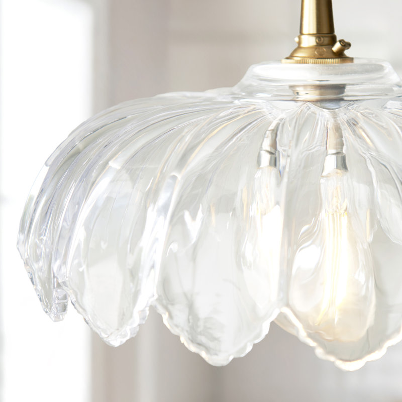 1 - Light Brushed Brass Pendant, Black