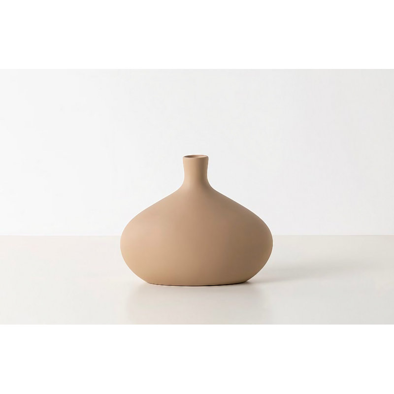 Cynthiaa Ceramic Table Vase, Cream