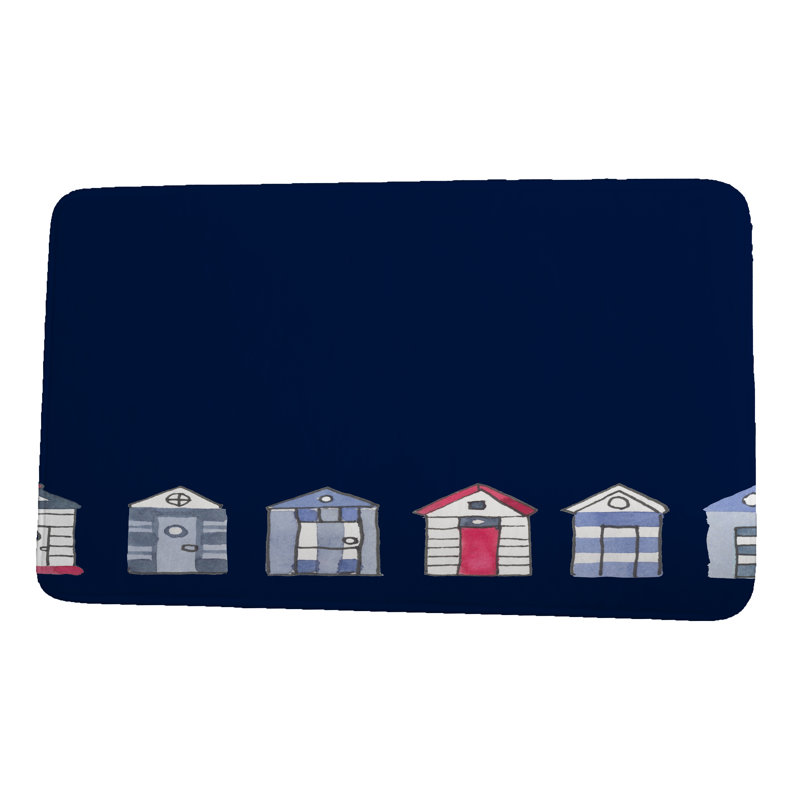 Tapis de bain Donahue, l 21 po x L 34 po, Bleu marine