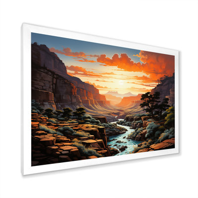 Canyon - pointillisme vertical - impression