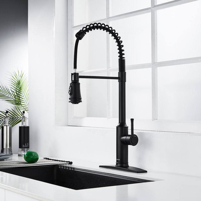 Blue Elephant Pull Down Kitchen Faucet, Black