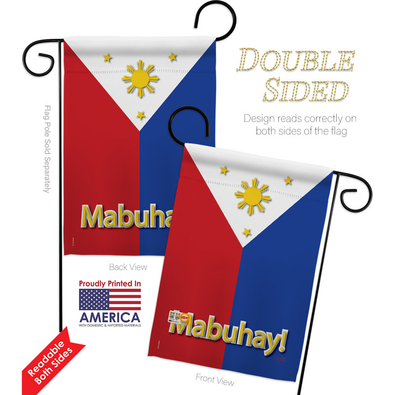 Double Sided 18.5'' H x 13'' W Polyester Flag Set
