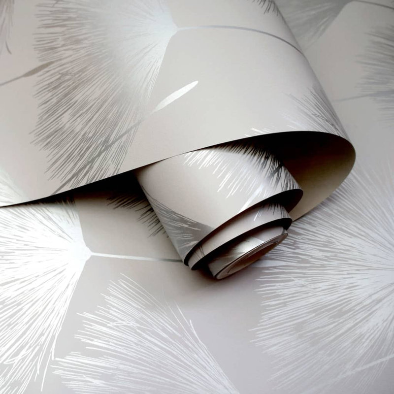 Dutch Wallcoverings Wallpaper Fleur, Grey