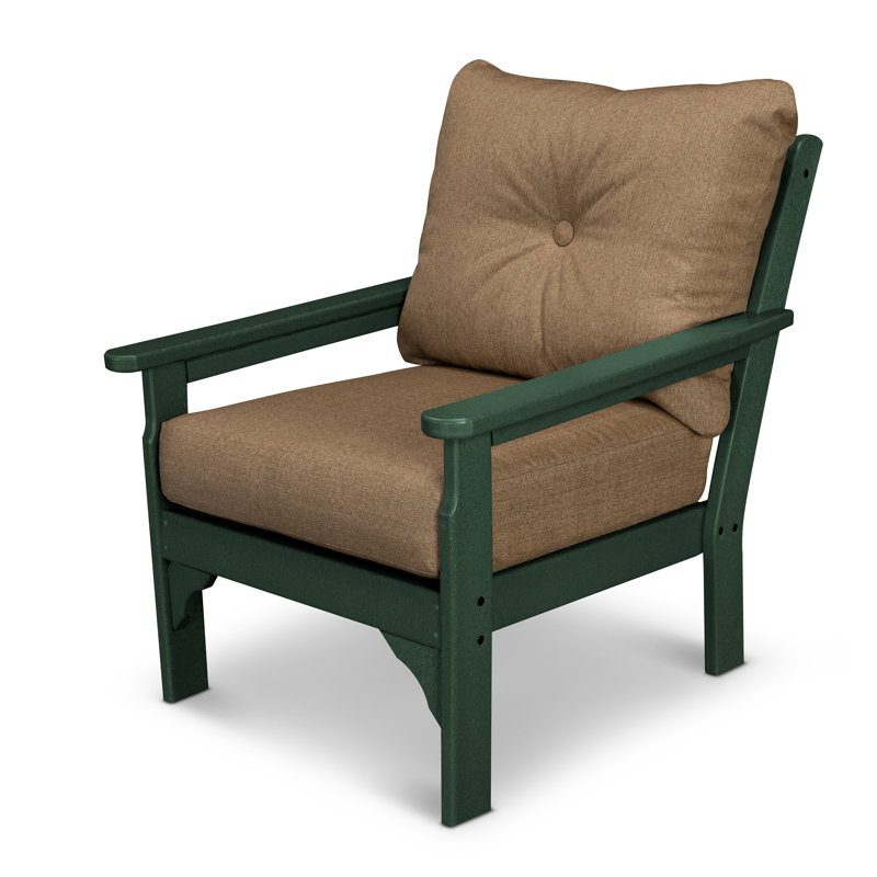 Lakeside Vineyard Deep Seating Chair, Sesame, Green
