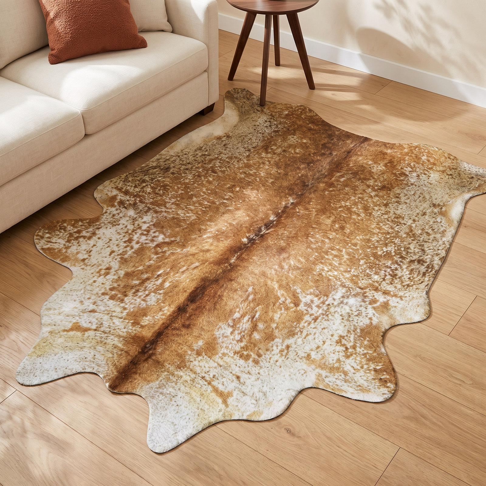 Charlize Salt Pepper Handmade Cowhide Rug, 5' x 6'6"
