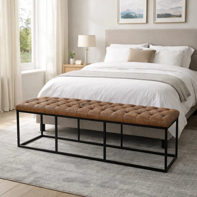 Darren Faux Leather Upholstered Bench