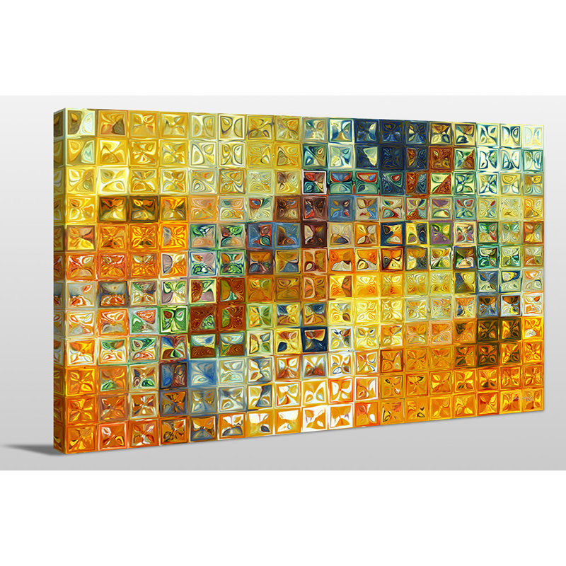 «Tile Art # 6 2012» par Mark Lawrence, reproduction d'art graphique sur toile, H 28 po x l 48 po x P 1,5 po, Toile tendue