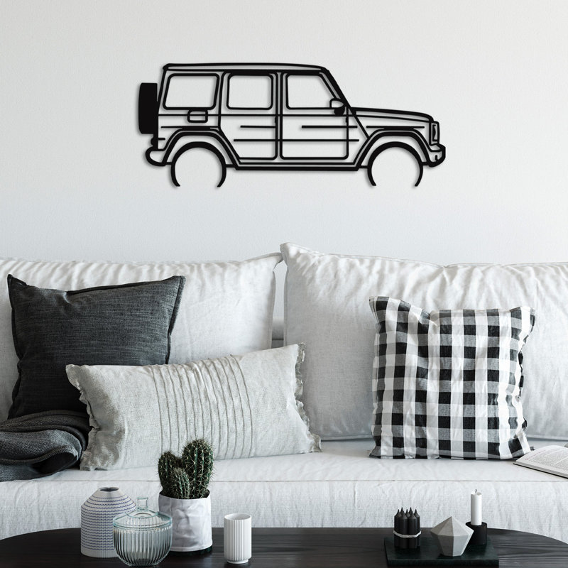 Decorative Metal Wall Accessory, Black Finish, 28.7 x 11.8 inches | 100% Metal, Thickness: 0.06 inches | Lightweight Design at 1.1 lbs | Perfect for Home Decor, Modern Aesthetic, and Unique Wall Art