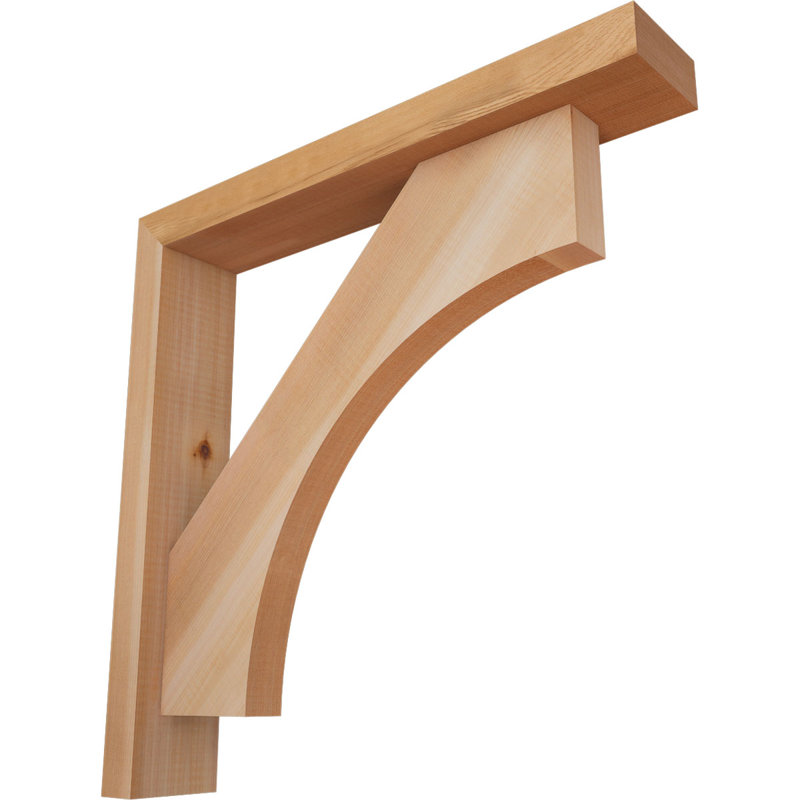 Support Westlake Block avec support décalé, 20 po x 20 po, Cèdre rouge occidental de l 3 1/2 po (lisse)