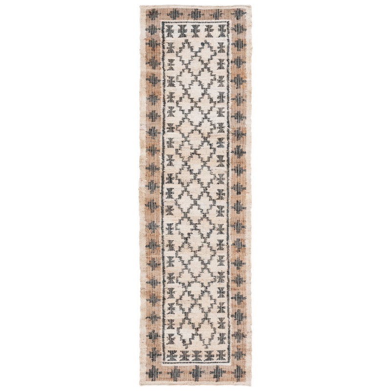 Juraj Flat Weave Jute Southwestern Rug, Runner 2'3" x 9'