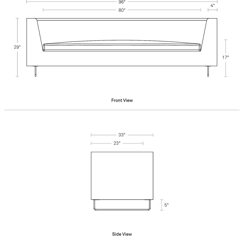 Bonnie And Clyde Sofa, Kvadrat Autumn Cardamom, 29" H x 96" W x 33" D