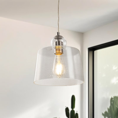 Luminaire suspendu en nickel 1 lumière pour la salle à manger de cuisine
