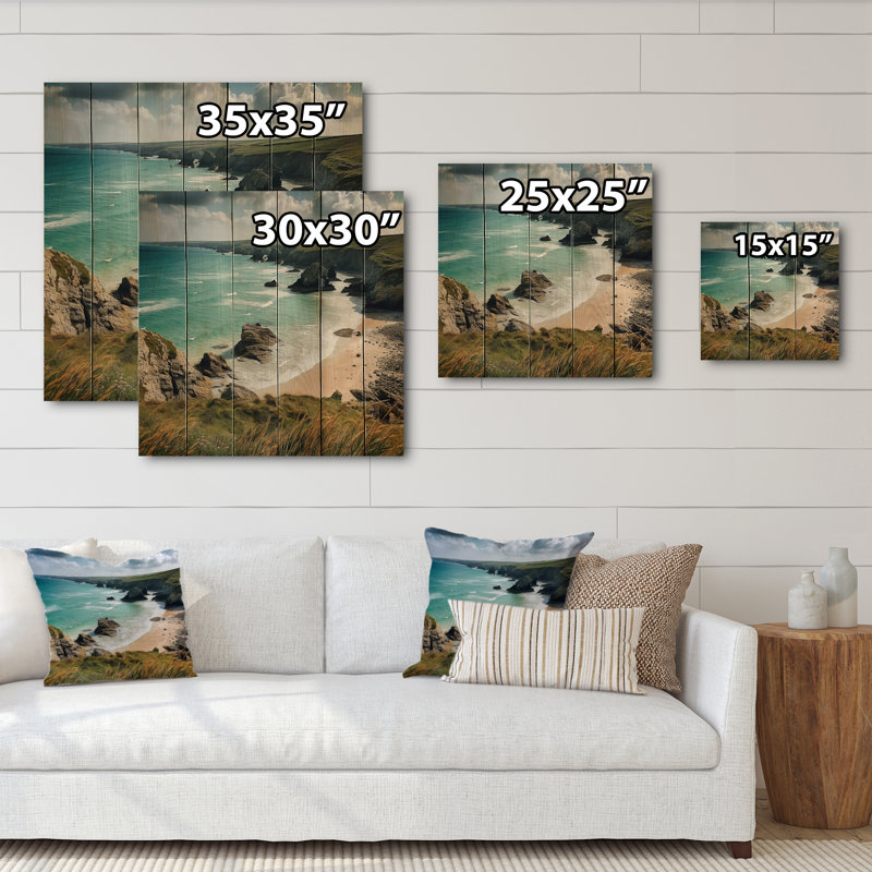 Coastal Horizons IV sur bois, H 30 po x l 30 po x P 0,78 po