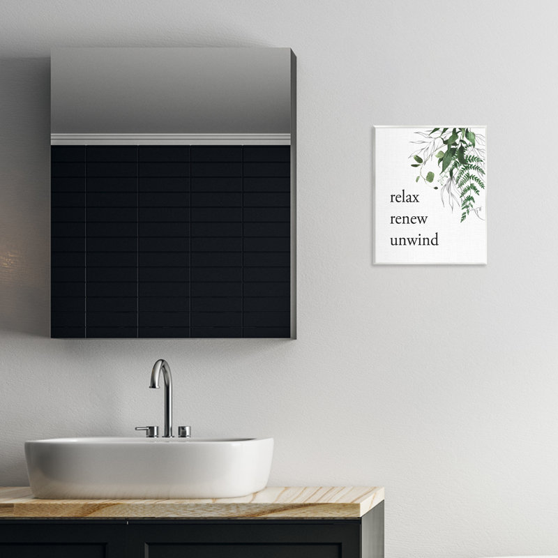 «Relax Renew Unwind with Foliage», plaque murale par Designed