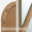 Miroir mural arqué en bois de 35,43 po de hauteur x 23,62 po de largeur, convenant à la salle de bain / coiffeuse / salon