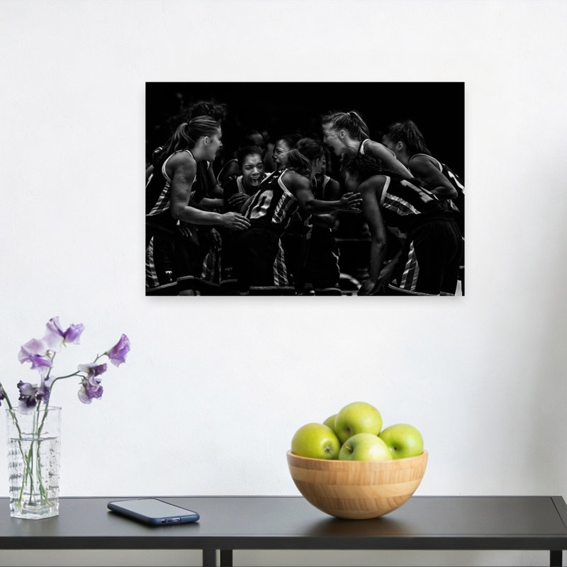 Team Huddle Intensity Contemporary Wall Art Print 1 Piece Wrapped Canvas Wall Art, 30.48cm H x 45.72cm W