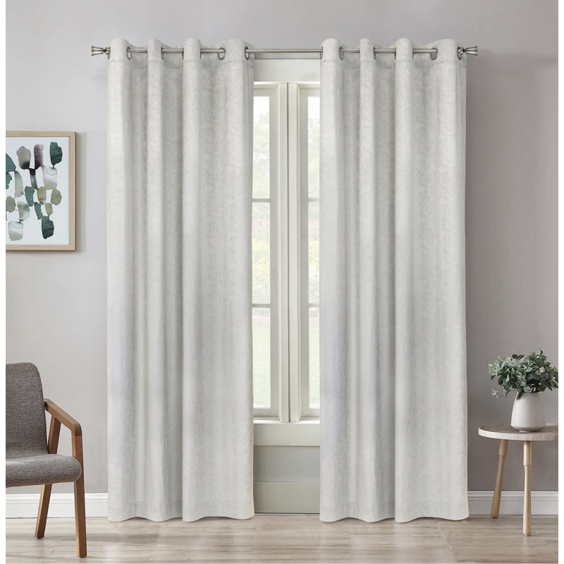 Panneau de rideau obscurcissant avec œillets Mattyson, Blanc, L 52 po x L 108 po
