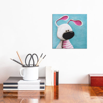 The Pink Bunny by Lucia Stewart - Wrapped Canvas Print