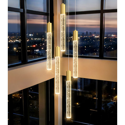 5 - Light  Dimmable Led Crystal Chandelier