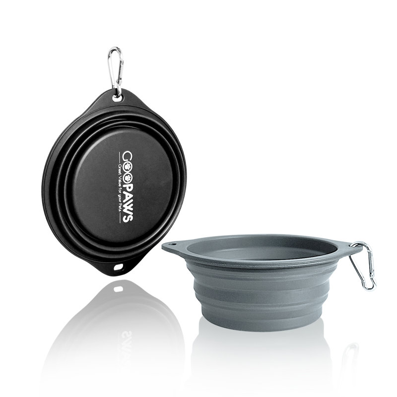 Anti-Skid Pet Bowl, Black/Gray