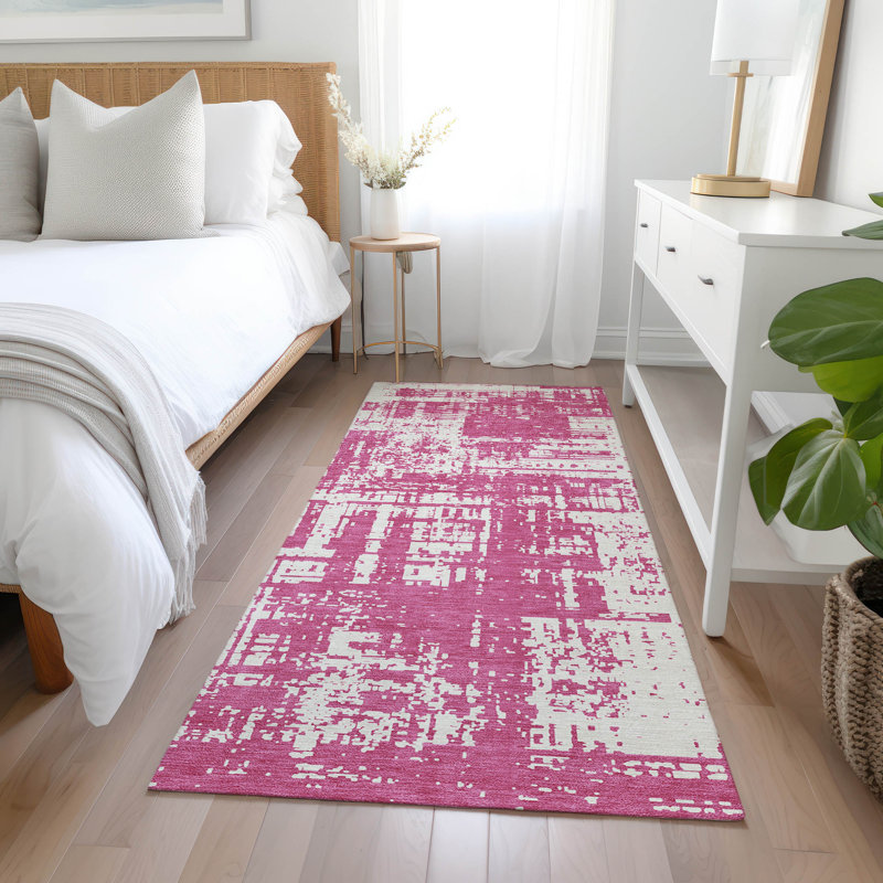 Malek Indoor/Outdoor Area Rug with Non-Slip Backing, Runner 2'3" x 7'6"