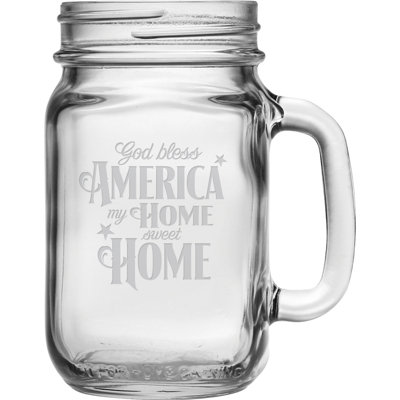 God Bless America 16oz. Mason Jar Set