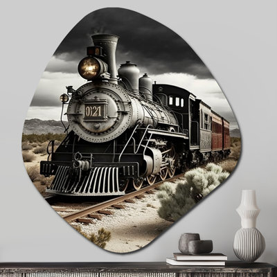 Kynzie - Transportation Train Nebula Shape Irregular Metal Wall Decor