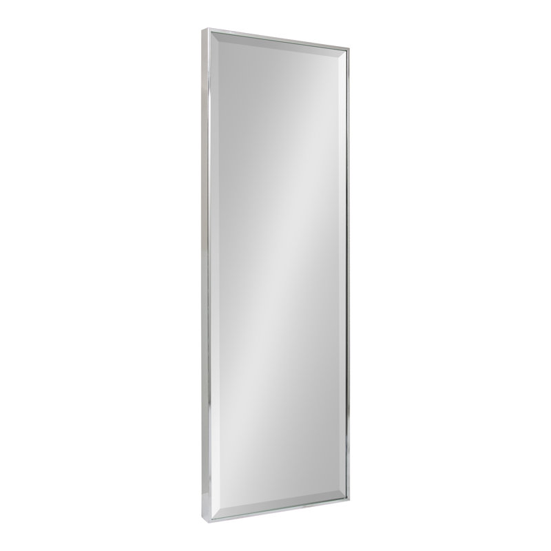 Miroir traditionnel biseauté Logsdon, Argent, 16 po x 48 po