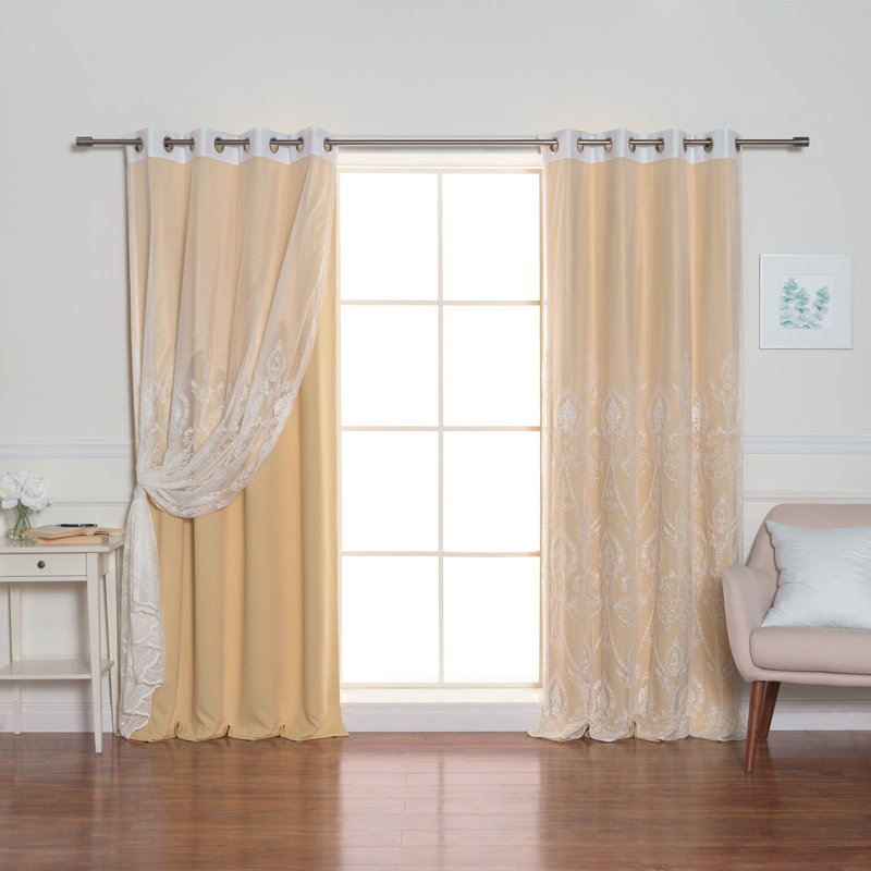 Portishead Room Darkening Curtain, 52" W x 96" L, Sunlight