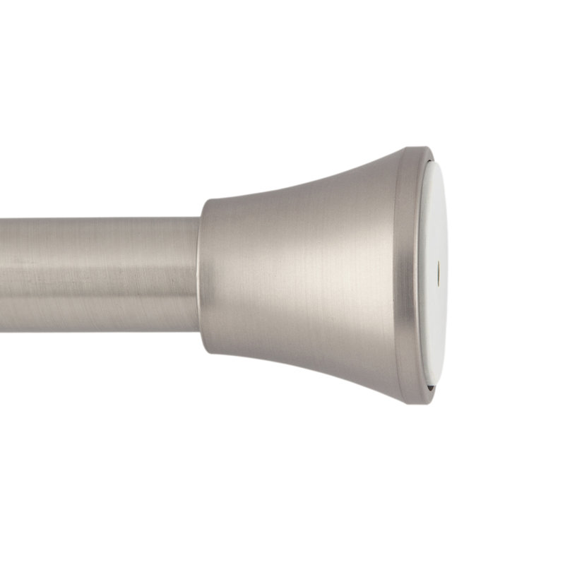 Adjustable Polished Nickel Tension Shower Curtain Rod 43-72"