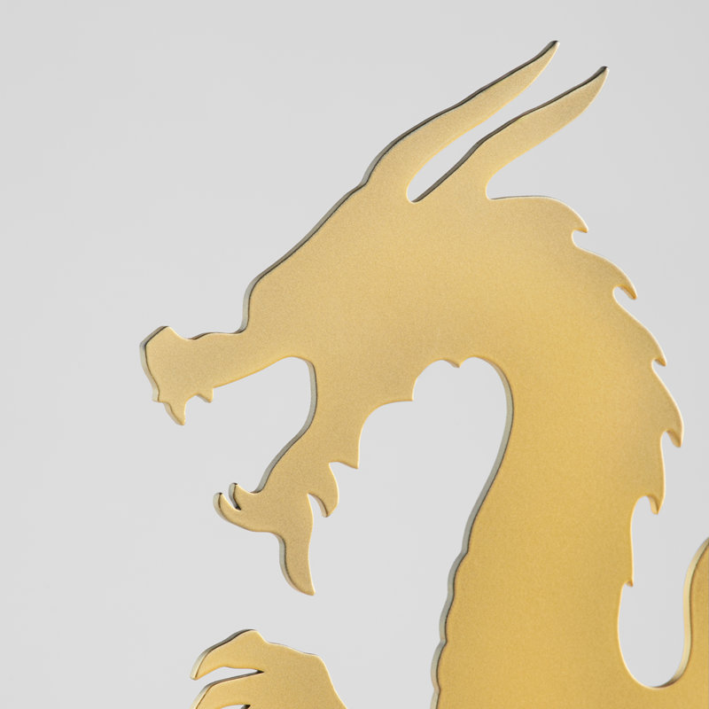 Haku 12.5" H Handmade Animals Figurine / Sculpture, Gold
