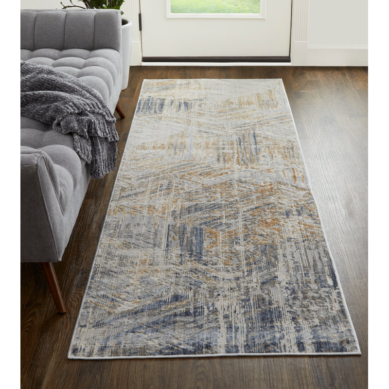 Abstract Indoor Rug, Runner 3' x 10'