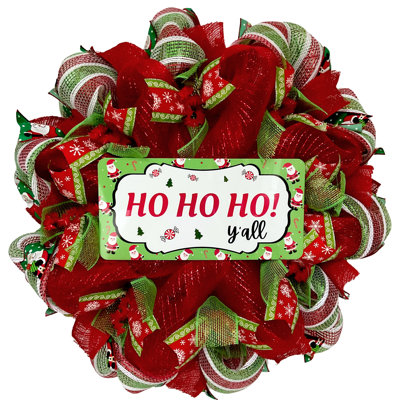 Couronne de Noël du Sud Santa Ho Ho Ho Y'all