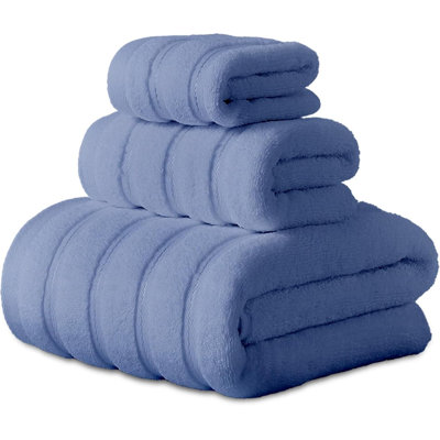  Ensemble de 3 serviettes de bain, 1 serviette de bain, 1 serviette à main, 1 gant de toilette, serviettes 100% coton hautement absorbantes pour salle de bain, salle de sport, hôtel
