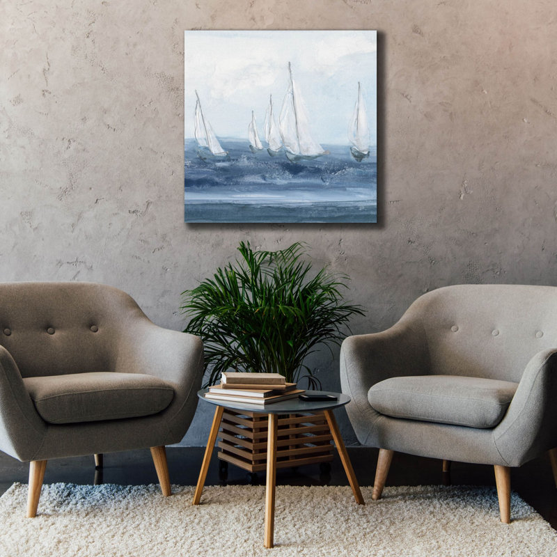 «Group Sail 1» par Chris Paschke, art mural sur toile, H 37 po x l 37 po x P 1,5 po