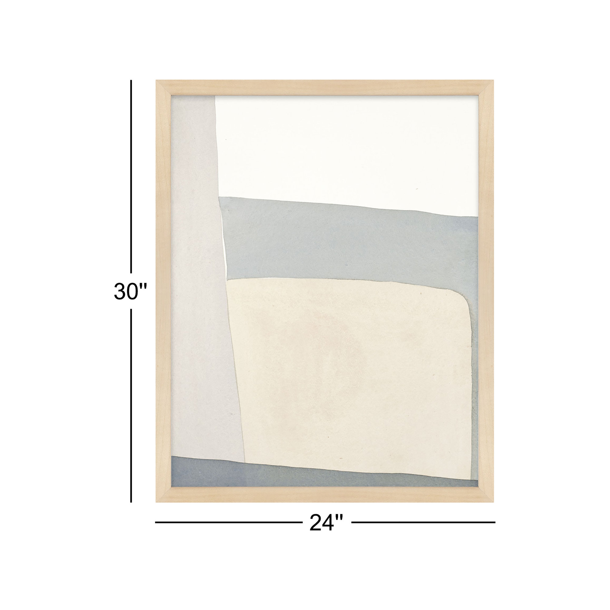 Simple Grey by Julia Balfour, Brown Framed Paper, 30" H x 24" W x 1.25" D