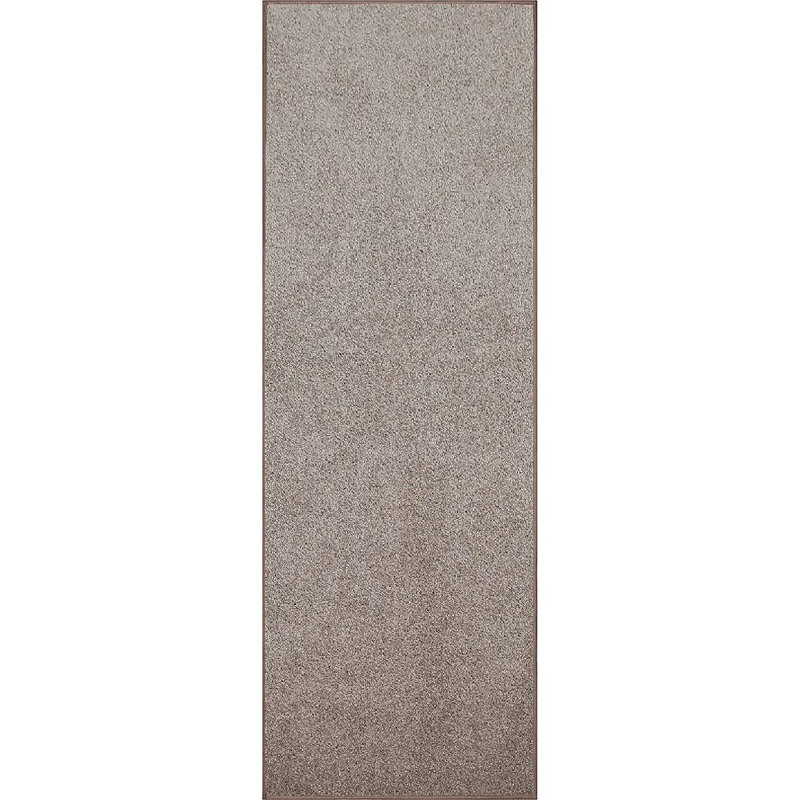 Tapis uni beige tissé à la machine, Tapis de couloir 4 pi x 14 pi