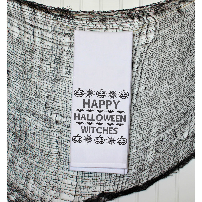 Serviette de cuisine joyeux halloween, Noir