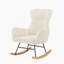 Chaise berçante en tissu Teddy
